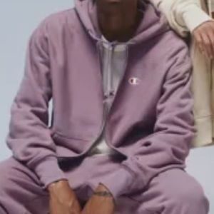 NWT CHAMPION Reverse Weave Zip Up Hoodie Sweatshirt Dusty Purple Lilac XS